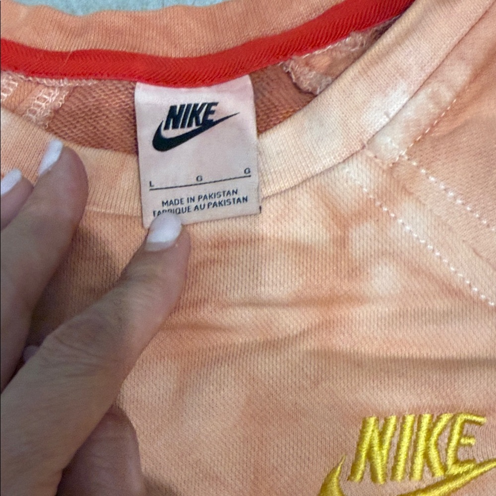 Nike Sportswear Have A Nike Day Tie Dye Crewneck Sweatshirt in Crimson Bliss - Picture 2 of 7